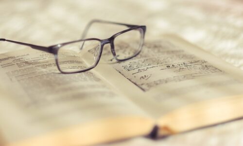 reading, glasses, book